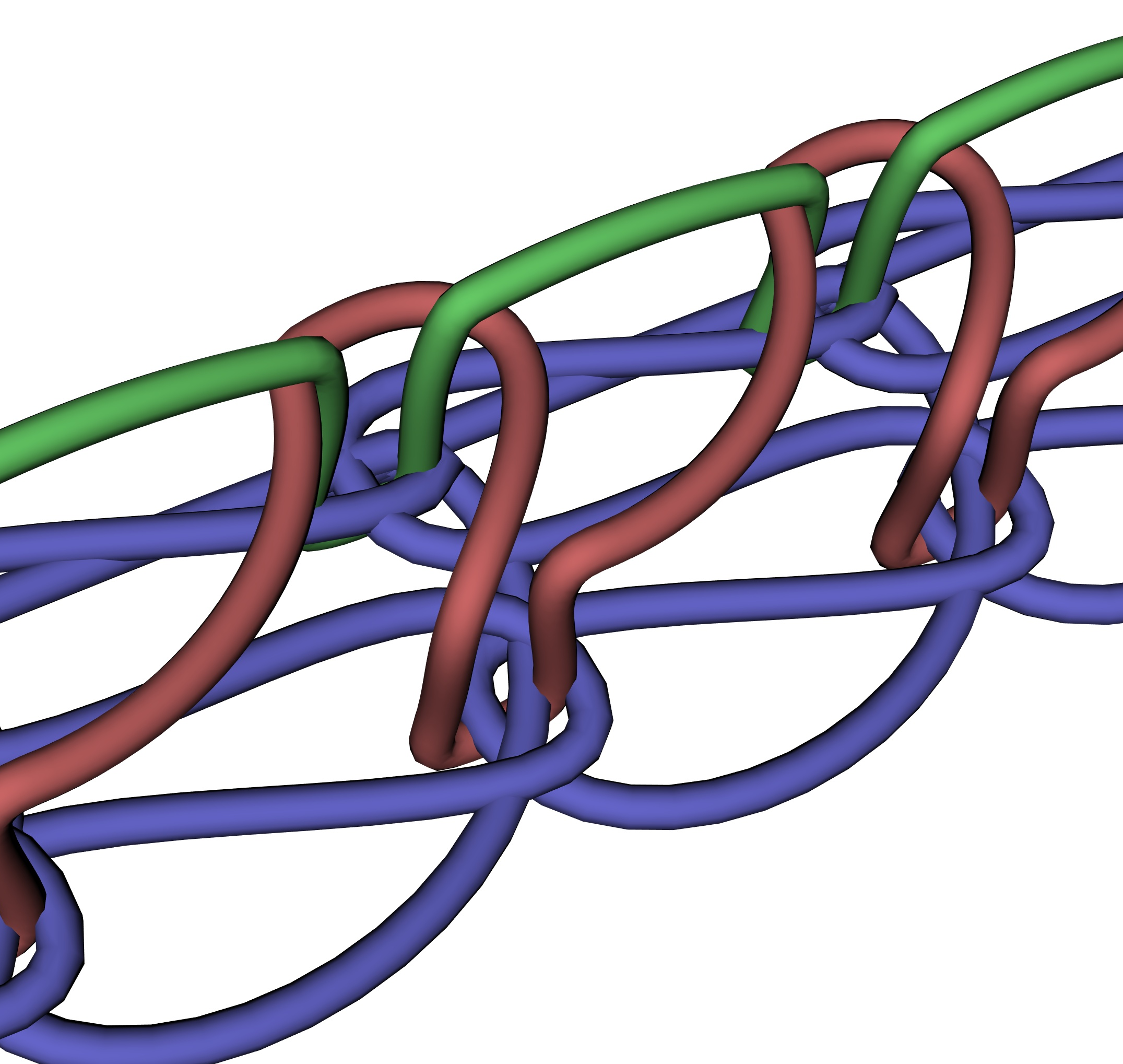 3D Representation einer Stich Struktur